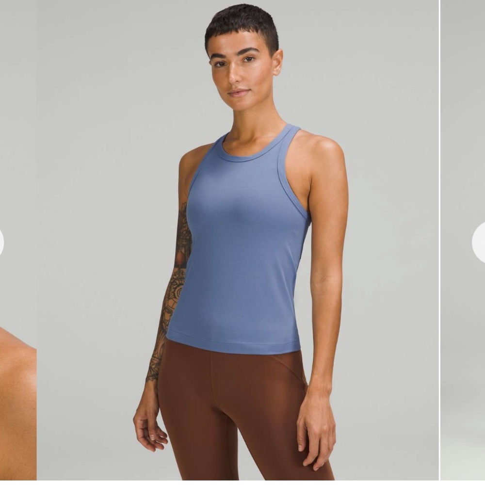 Lululemon Athletica Fitted Blue Sleeveless Tank
